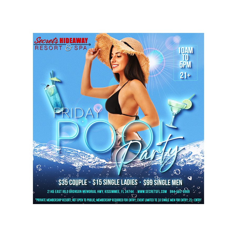 Friday Pool Party 10am-5pm